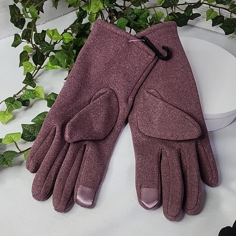 Women's Soft Gloves with Velvet Lining Warm Heathered Rose New